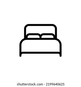Bed icon isolated on white background