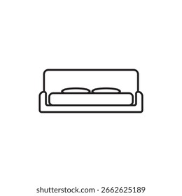 Bed icon isolated on white background. Furniture symbol modern, simple, vector, icon for website design, mobile app, ui. Vector Illustration