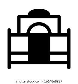 bed icon isolated sign symbol vector illustration - high quality black style vector icons
