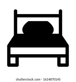 bed icon isolated sign symbol vector illustration - high quality black style vector icons
