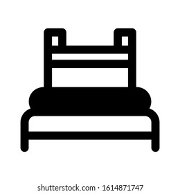 bed icon isolated sign symbol vector illustration - high quality black style vector icons
