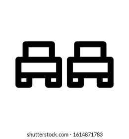 bed icon isolated sign symbol vector illustration - high quality black style vector icons
