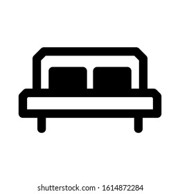 bed icon isolated sign symbol vector illustration - high quality black style vector icons

