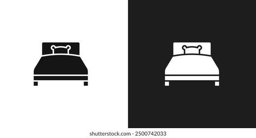 Bed icon line art vector