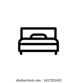 Bed icon. Line design template