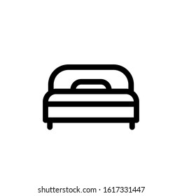 Bed icon. Line design template