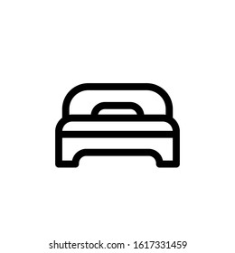 Bed icon. Line design template