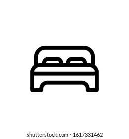 Bed icon. Line design template