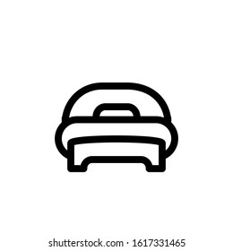 Bed icon. Line design template
