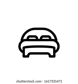 Bed icon. Line design template