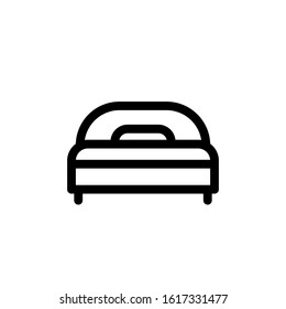 Bed icon. Line design template