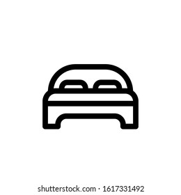 Bed icon. Line design template