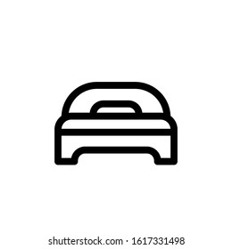 Bed icon. Line design template