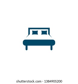 Bed icon logo design vector template