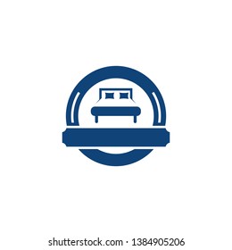 Bed icon logo design vector template
