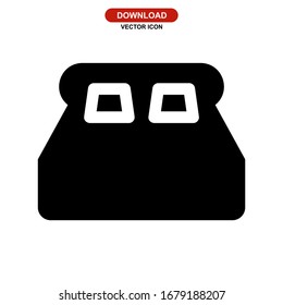 bed icon or logo isolated sign symbol vector illustration - high quality black style vector icons
