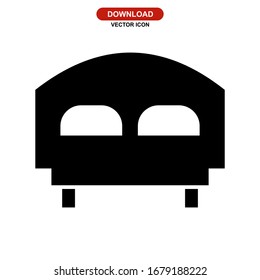 bed icon or logo isolated sign symbol vector illustration - high quality black style vector icons
