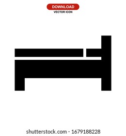 bed icon or logo isolated sign symbol vector illustration - high quality black style vector icons
