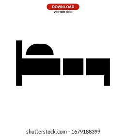 bed icon or logo isolated sign symbol vector illustration - high quality black style vector icons
