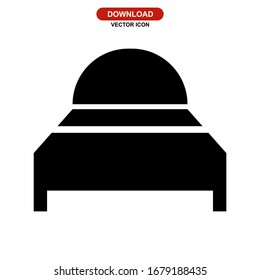 bed icon or logo isolated sign symbol vector illustration - high quality black style vector icons
