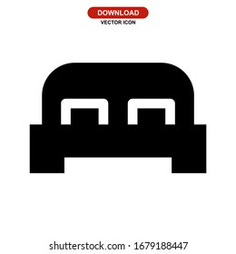 bed icon or logo isolated sign symbol vector illustration - high quality black style vector icons
