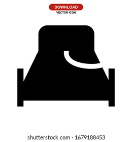 bed icon or logo isolated sign symbol vector illustration - high quality black style vector icons
