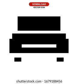 bed icon or logo isolated sign symbol vector illustration - high quality black style vector icons
