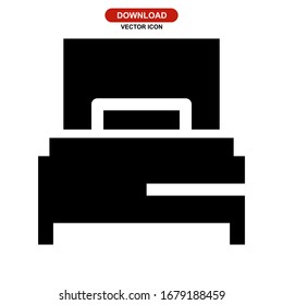 bed icon or logo isolated sign symbol vector illustration - high quality black style vector icons
