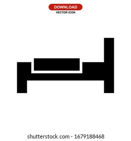bed icon or logo isolated sign symbol vector illustration - high quality black style vector icons
