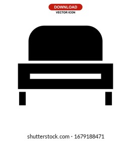 bed icon or logo isolated sign symbol vector illustration - high quality black style vector icons
