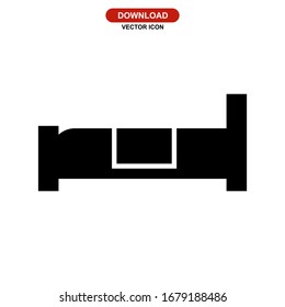bed icon or logo isolated sign symbol vector illustration - high quality black style vector icons
