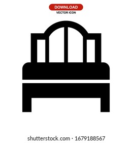 bed icon or logo isolated sign symbol vector illustration - high quality black style vector icons
