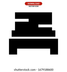 bed icon or logo isolated sign symbol vector illustration - high quality black style vector icons
