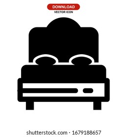 bed icon or logo isolated sign symbol vector illustration - high quality black style vector icons

