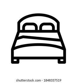 bed icon or logo isolated sign symbol vector illustration - high quality black style vector icons
