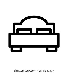 icono de cama o logotipo símbolo de signo aislado ilustración vectorial de alta calidad estilo negro iconos vectoriales
