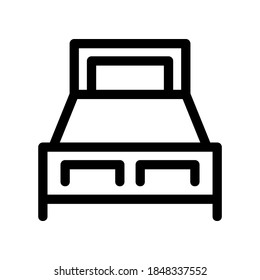 bed icon or logo isolated sign symbol vector illustration - high quality black style vector icons
