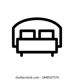 bed icon or logo isolated sign symbol vector illustration - high quality black style vector icons
