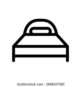 Bettsymbol oder Logo einzeln auf Zeichensymbolen, Vektorgrafik - hochwertige Vektorsymbole in schwarzem Stil
