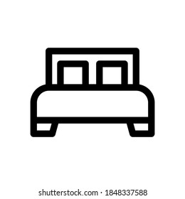 bed icon or logo isolated sign symbol vector illustration - high quality black style vector icons
