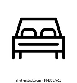 icono de cama o logotipo símbolo de signo aislado ilustración vectorial de alta calidad estilo negro iconos vectoriales
