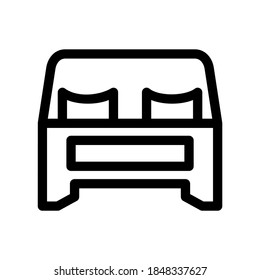 Bettsymbol oder Logo einzeln auf Zeichensymbolen, Vektorgrafik - hochwertige Vektorsymbole in schwarzem Stil
