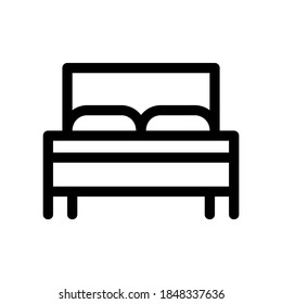 bed icon or logo isolated sign symbol vector illustration - high quality black style vector icons

