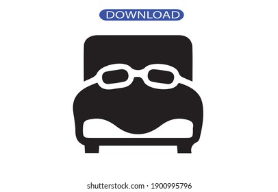 bed icon or logo isolated sign symbol vector illustration - high quality black style vector icons.