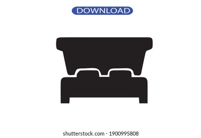 bed icon or logo isolated sign symbol vector illustration - high quality black style vector icons.