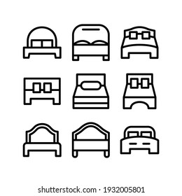 bed icon or logo isolated sign symbol vector illustration - Collection of high quality black style vector icons
