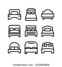 bed icon or logo isolated sign symbol vector illustration - Collection of high quality black style vector icons
