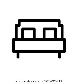 bed icon or logo isolated sign symbol vector illustration - high quality black style vector icons
