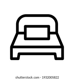 bed icon or logo isolated sign symbol vector illustration - high quality black style vector icons
