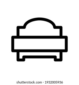bed icon or logo isolated sign symbol vector illustration - high quality black style vector icons
